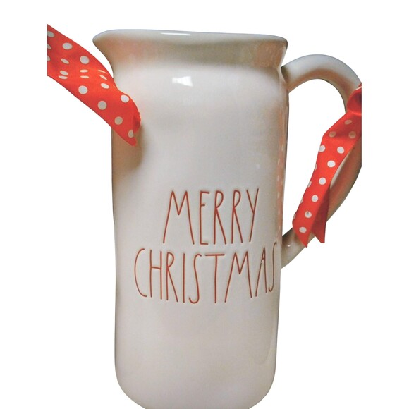 Rae Dunn Winter Christmas SANTA PEPPERMINT Canisters Merry CHRISTMAS Pitcher - Picture 7 of 9